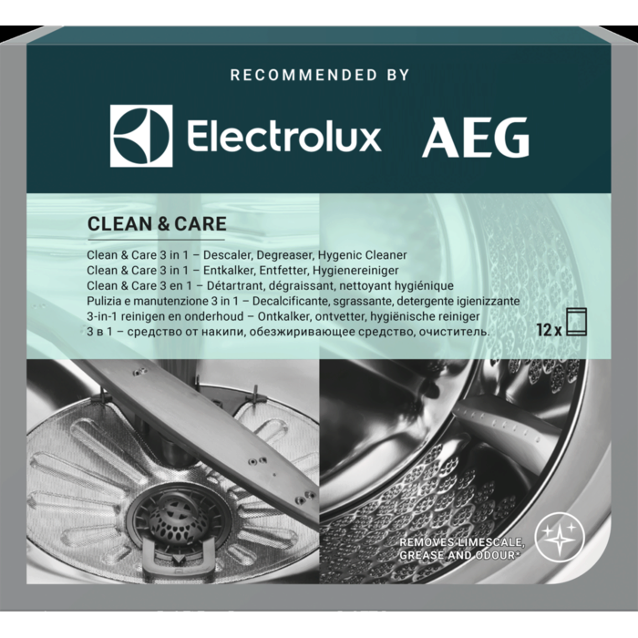 Clean & Care 3 in 1  - Entkalker, Entfetter, Hygienereiniger (12x 50g)
